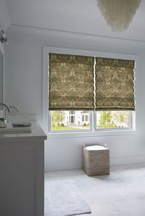 Roman shades add visual interest