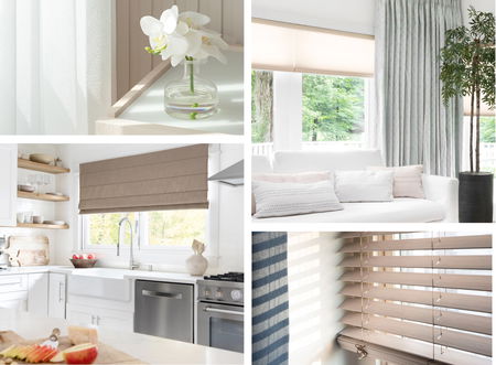 Different rooms featuring all kinds of window treatments