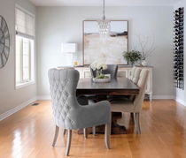 Delightful Dining Room With Blinds