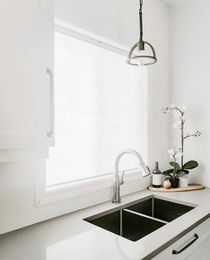 A Calming Kitchen with Blinds